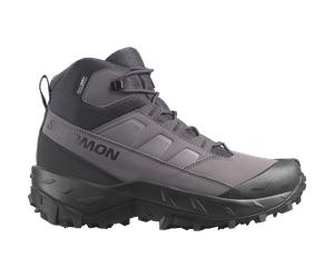 Winterstiefel SALOMON "CROSSTRAK WP W", Damen, Gr. 39, grau (nine iron, excalibur, phantom), Synthetik, Textil, Schuhe Winterstiefel, wasserdicht (52723201-39) nine iron, excalibur, phantom