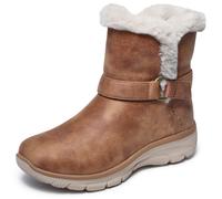 Winterstiefel SKECHERS "EASY GOING-DREAMERS MOVE", Damen, Gr. 41, braun (hellbraun), Lederimitat, Schuhe Winterstiefel, Schlupfstiefel, Snowboots, Winterschuh mit Slip-Ins Schafteinstieg (22735301-41)