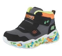 Winterstiefel SKECHERS "PLAY SCENE", Damen, Gr. 25, Warmfutter, grau (schwarz, orange), Lederimitat, Schuhe Winterstiefel, Klettboots mit Warmfutter, Größenschablone zum Download (25888130-25) schwarz