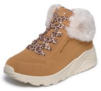 Winterstiefel SKECHERS "UNO LITE", Damen, Gr. 36, Textil, blau (braun), Lederimitat, Schuhe Winterstiefel, Winterboots mit Fellimitat, Größenschablone zum Download (60627615-36) braun