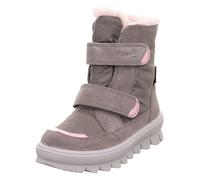 Winterstiefel SUPERFIT "FLAVIA WMS: Mittel", Damen, Gr. 33, hellgrau, Leder, Polyester, Veloursleder, Schuhe Winterstiefel, Stiefel mit wasserdichtem GORE TEX, Größenschablone zum Download (23305820-3