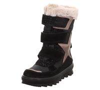Winterstiefel SUPERFIT "FLAVIA, WMS: mittel", Damen, Gr. 35, schwarz (schwarz, beige), Leder, Textil, Veloursleder, Schuhe Winterstiefel, Snowboots mit wasserdichter GORE-TEX, Größenschablone zum Down