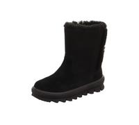 Winterstiefel SUPERFIT "FLAVIA, WMS: mittel", Damen, Gr. 38, schwarz, Textil, Veloursleder, Fellimitat, unifarben, Schuhe Winterstiefel, Boots mit Reißverschluss, Größenschablone zum Download (2266311