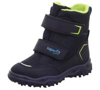 Winterstiefel SUPERFIT "HUSKY WMS: Mittel", Mädchen, Gr. 38, dunkelblau, hellgrün, Textil, Schuhe Winterstiefel, Snowboots mit wärmendem Textilfutter, Größenschablone zum Download (97882952-38) dunkel
