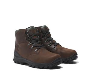 Winterstiefel TIMBERLAND "CHILLBERG MID LACE UP WATERPROOF SNOW BOOT", Herren, Gr. 41,5, braun (schwarz braun), Leder, Synthetik, Schuhe Winterstiefel, Snowboots, Winterboots, Winterschuhe, wasserdich