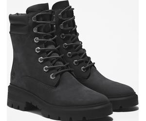 Winterstiefel TIMBERLAND "CORTINA VALLEY MID LACE UP WATERPROOF BOOT", Damen, Gr. 37,5, schwarz, Leder, Schuhe Winterstiefel, Winterschuhe, Winterboots, Schnürboots, Schnürstiefel, wasserdicht (321780