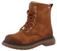 Winterstiefel TOM TAILOR, Damen, Gr. 33, braun (cogac used), Lederimitat, used, Schuhe Winterstiefel, mit Tex-Ausstattung (31157905-33) cogac used