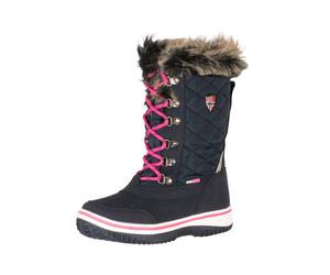 Winterstiefel TROLLKIDS "GIRLS HOLMENKOLLEN SNOW BOOTS XT", Kinder, Gr. 33, bunt (navy, magenta), Synthetik, Textil, Schuhe Winterstiefel, Winterschuhe, Winterboots, Snowboots, wasserdicht, reflektier