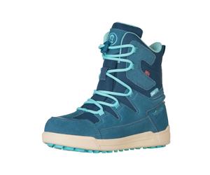 Winterstiefel TROLLKIDS "KIDS FINNMARK WINTER BOOTS", Mädchen, Gr. 33, blau (schwarz marine, madeira blau, arctic blau), Leder, Synthetik, Schuhe Winterstiefel, Snowboots, Winterstiefel, Winterschuhe,