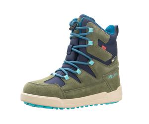 Winterstiefel TROLLKIDS "KIDS FINNMARK WINTER BOOTS", Mädchen, Gr. 33, grün (pine grün, mystic blau), Leder, Synthetik, Schuhe Winterstiefel, Snowboots, Winterstiefel, Winterschuhe, für Kinder, wasser