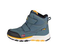 Winterstiefel TROLLKIDS "KIDS HAFJELL WINTER BOOTS", Mädchen, Gr. 28, blau (steel blau, navy, mango), Synthetik, mehrfarbig, Schuhe Winterstiefel, Snowboots, Winterstiefel, Winterschuhe, für Kinder, w