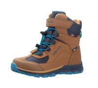 Winterstiefel TROLLKIDS "KIDS HAFJELL WINTER BOOTS XT", Mädchen, Gr. 33, braun (almond, mystic blau), Synthetik, Textil, Schuhe Winterstiefel, Snowboots, Winterstiefel, Winterschuhe, für Kinder, wasse