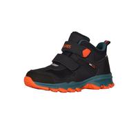 Outdoorschuh TROLLKIDS "KIDS KJERAG HIKER", Gr. 32, schwarz, stormy blau, flame orange, Synthetik, Textil, sportlich, Schuhe, wasserdicht, Klettverschluss, reflektierende Details (42298943-32) schwarz