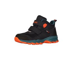 Winterstiefel TROLLKIDS "KIDS KJERAG HIKER", Kinder, Gr. 35, orange (schwarz, stormy blau, flame orange), Synthetik, Textil, Schuhe Winterstiefel, wasserdicht (42298943-35) schwarz, stormy blau, flame