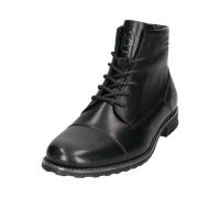 Winterstiefelette BUGATTI, Herren, Gr. 42, schwarz, Leder, leicht glänzend, Schuhe Winterstiefelette, Schnürboots, Stiefelette, mit wärmendem Fleecefutter (55914557-42) schwarz