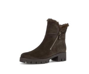 Winterstiefelette GABOR, Damen, Gr. 38,5, braun (mocca), Veloursleder, unifarben, Basic, Schuhe Winterstiefelette, Winterboots mit Wechselfußbett, daher für eigene Einlagen geeignet (74755135-38,5) mo