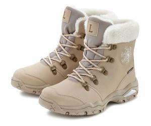 Winterstiefelette LASCANA "Winterboots, Outdoorstiefelette, Stiefel, Stiefelette, Schneestiefel", Damen, Gr. 37, beige, Obermaterial: 100% Synthetik. Decksohle: 100% Polyester. Futter: 100% Polyester.
