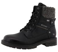 Winterstiefelette MUSTANG SHOES "Bienke", Damen, Gr. 36, schwarz, Lederimitat, Textil, Schuhe, Winterboots mit TEX-Membrane (22242465-36) schwarz