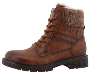 Winterstiefelette MUSTANG SHOES "Bienke", Damen, Gr. 37, braun, Lederimitat, Textil, Schuhe Winterstiefelette, Winterboots mit TEX-Membrane (21706146-37) braun