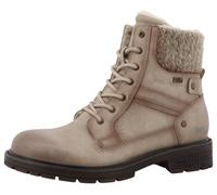 Winterstiefelette MUSTANG SHOES "Bienke", Damen, Gr. 38, weiß (beige), Lederimitat, Textil, used, Schuhe Winterstiefelette, Winterboots mit TEX-Membrane (28129114-38) beige