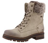 Winterstiefelette MUSTANG SHOES "Darleen", Damen, Gr. 40, beige, Lederimitat, Textil, used, Schuhe Winterstiefelette, Winterboots mit Fellimitatkragen (50080018-40) beige