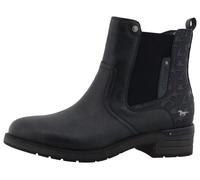 Winterstiefelette MUSTANG SHOES "Gelja", Damen, Gr. 37, blau (nachtblau), Lederimitat, Schuhe Winterstiefelette, Stiefelette, Winterboots mit Anziehlasche (72221104-37) nachtblau