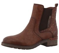 Winterstiefelette MUSTANG SHOES "Gelja", Damen, Gr. 38, braun (cognac), Lederimitat, used, Schuhe Winterstiefelette, Stiefelette, Winterboots mit Anziehlasche (77321558-38) cognac