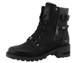 Winterstiefelette MUSTANG SHOES "Haukea", Damen, Gr. 36, Warmfutter, schwarz, Lederimitat, Schuhe Winterstiefelette, Winterstiefelette, Boots mit Innenreißveschluss (11717319-36) schwarz