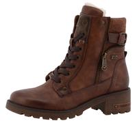 Winterstiefelette MUSTANG SHOES "Haukea", Damen, Gr. 37, braun (rostbraun), Lederimitat, used, Schuhe Winterstiefelette, Winterstiefelette, Boots mit Innenreißveschluss (89085069-37) rostbraun
