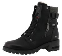Winterstiefelette MUSTANG SHOES "Haukea", Damen, Gr. 37, schwarz, Lederimitat, Schuhe Winterstiefelette, Winterstiefelette, Boots mit Innenreißveschluss (11717319-37) schwarz
