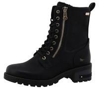 Winterstiefelette MUSTANG SHOES "Haukea", Damen, Gr. 41, schwarz, Lederimitat, Schuhe Winterstiefelette, Winterboots mit praktischen Reißverschlüssen (70875045-41) schwarz
