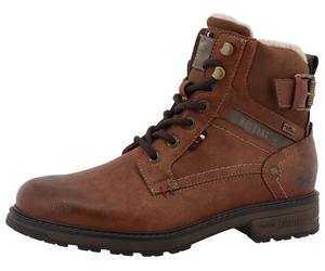 Winterstiefelette MUSTANG SHOES "Marian", Herren, Gr. 43, braun, Lederimitat, Textil, used, Basic, Schuhe Winterstiefelette, Stiefelette, Boots mit praktischem Innenreißverschluss (67979661-43) braun