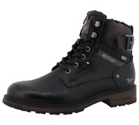 Winterstiefelette MUSTANG SHOES "Marian", Herren, Gr. 43, schwarz, Lederimitat, Textil, Basic, Schuhe Winterstiefelette, Stiefelette, Boots mit praktischem Innenreißverschluss (90862535-43) schwarz