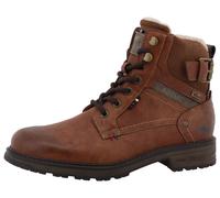Winterstiefelette MUSTANG SHOES "Marian", Herren, Gr. 45, braun, Lederimitat, Textil, used, Basic, Schuhe Winterstiefelette, Stiefelette, Boots mit praktischem Innenreißverschluss (67979661-45) braun