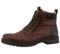 Winterstiefelette MUSTANG SHOES "Midor", Herren, Gr. 43, braun, Lederimitat, Textil, used, Basic, Schuhe Winterstiefelette, Schnürstiefel, Winterstiefel mit Warmfutter (79904601-43) braun