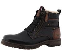 Winterstiefelette MUSTANG SHOES "Midor", Herren, Gr. 44, Warmfutter, schwarz, Lederimitat, Textil, Basic, Schuhe Winterstiefelette, Schnürstiefel, Winterstiefel mit Warmfutter (77340913-44) schwarz
