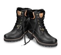 Winterstiefelette PANAMA JACK, Damen, Gr. 40, schwarz, Nappaleder, Schuhe Winterstiefelette Schnürstiefelette, mit kuscheligem Lammfell Futter (11339917-40) schwarz