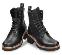 Winterstiefelette PANAMA JACK "Padma", Damen, Gr. 41, schwarz, Nappaleder, unifarben, Schuhe Winterstiefelette, Schnürstiefelette, Blockabsatz, Profilsohle, mit Anziehlasche, Topseller (64130631-41) s