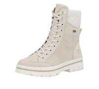 Winterstiefelette REMONTE "Elisabeth Hurley-Collection", Damen, Gr. 39, creme, Filz, Leder, Lederimitat, Schuhe Winterstiefelette, Winterboots, Schnürboots, Profilsohle, mit TEX-Membrane (94471226-39)