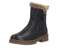 Winterstiefelette REMONTE "FIBER-GRIP", Damen, Gr. 43, schwarz, beige, Leder, Schuhe, Winterboots, Outdoorboots mit Schurwollfutter und TEX-Ausstattung (47514917-43) schwarz, beige