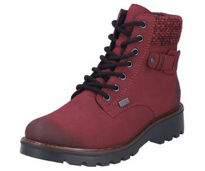 Winterstiefelette RIEKER, Damen, Gr. 36, rot (bordeaux used), Nubuklederimitat, Textil, Schuhe Winterstiefelette, Winterboots mit wasserabweisender riekerTEX-Membran (79177357-36) bordeaux used