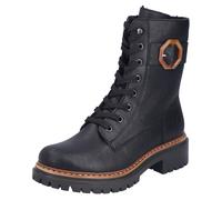 Winterstiefelette RIEKER, Damen, Gr. 36, schwarz, Lederimitat, unifarben, Basic, Schuhe Winterstiefelette, Schnürboots, Schnürstiefelette, Profilsohle, mit Innenreißverschluss (74254906-36) schwarz