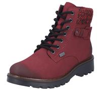 Winterstiefelette RIEKER, Damen, Gr. 37, rot (bordeaux used), Nubuklederimitat, Textil, Schuhe Winterstiefelette, Winterboots mit wasserabweisender riekerTEX-Membran (79177357-37) bordeaux used