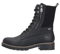 Winterstiefelette RIEKER, Damen, Gr. 37, Warmfutter, schwarz, Lederimitat, unifarben, Schuhe Winterstiefelette, Winterboots, Schnürboots mit wasserabweisender riekerTEX-Membran (51251166-37) schwarz