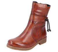 Winterstiefelette RIEKER, Damen, Gr. 38, rot (rotbraun), Lederimitat, Schuhe Winterstiefelette, mit Zierkordel (40593564-38) rotbraun