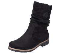 Winterstiefelette RIEKER, Damen, Gr. 38, schwarz, Lederimitat, Schuhe Winterstiefelette, mit gerafftem Schaft (96411838-38) schwarz