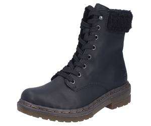 Winterstiefelette RIEKER, Damen, Gr. 38, schwarz, Lederimitat, Textil, unifarben, Basic, Schuhe Winterstiefelette, mit Innenreißverschluss (66221054-38) schwarz