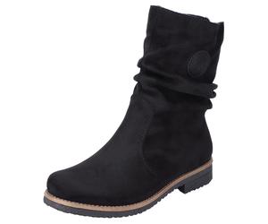 Winterstiefelette RIEKER, Damen, Gr. 39, schwarz, Lederimitat, Schuhe Winterstiefelette, mit gerafftem Schaft (96411838-39) schwarz