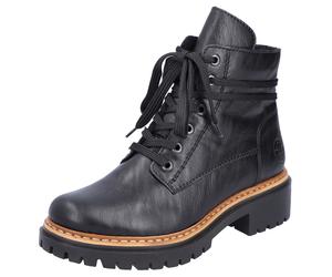 Winterstiefelette RIEKER, Damen, Gr. 39, schwarz, Lederimitat, Schuhe Winterstiefelette, mit profilierter Laufsohle (48552712-39) schwarz