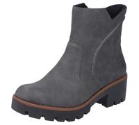 Winterstiefelette RIEKER, Damen, Gr. 40, grau (dunkelgrau), Lederimitat, Schuhe Winterstiefelette, mit Innen-Reißverschluss für leichten Einschlupf, Topseller (97878628-40) dunkelgrau